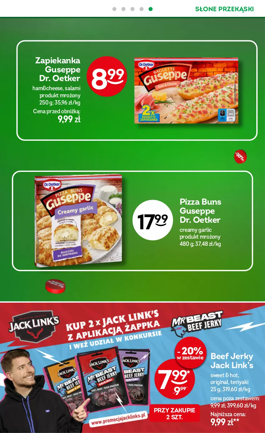 Gazetka promocyjna Żabka - gazetka-promocyjna-29-30-2026 - ważna 15.07 do 28.07.2026 - strona 34 - produkty: Dr. Oetker, Gin, Jerky, Pizza, Salami, Zapiekanka