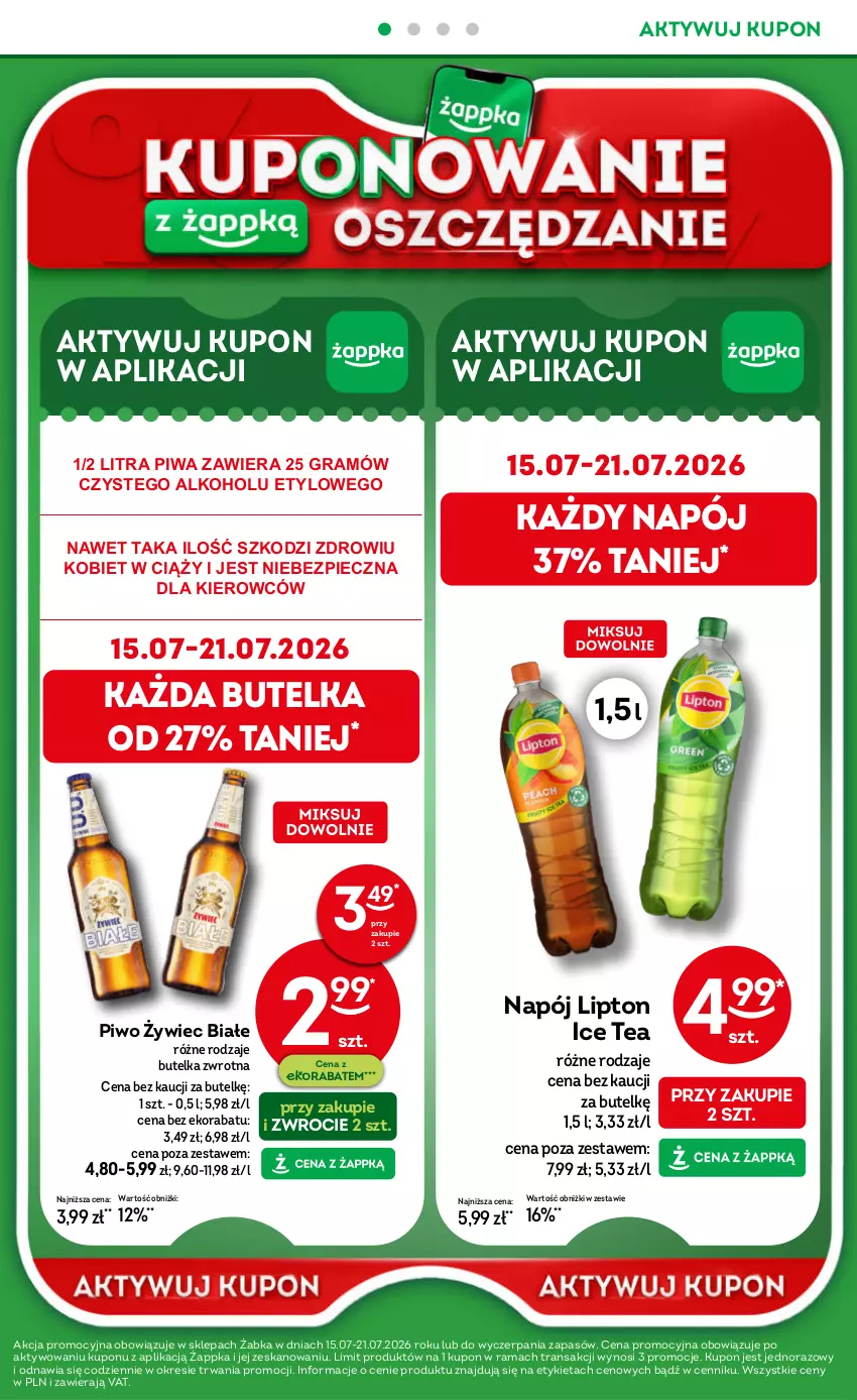 Gazetka promocyjna Żabka - gazetka-promocyjna-29-30-2026 - ważna 15.07 do 28.07.2026 - strona 48 - produkty: Gra, Ice tea, Lipton, Napój, Piec, Piwa, Piwo, Rama, Tran