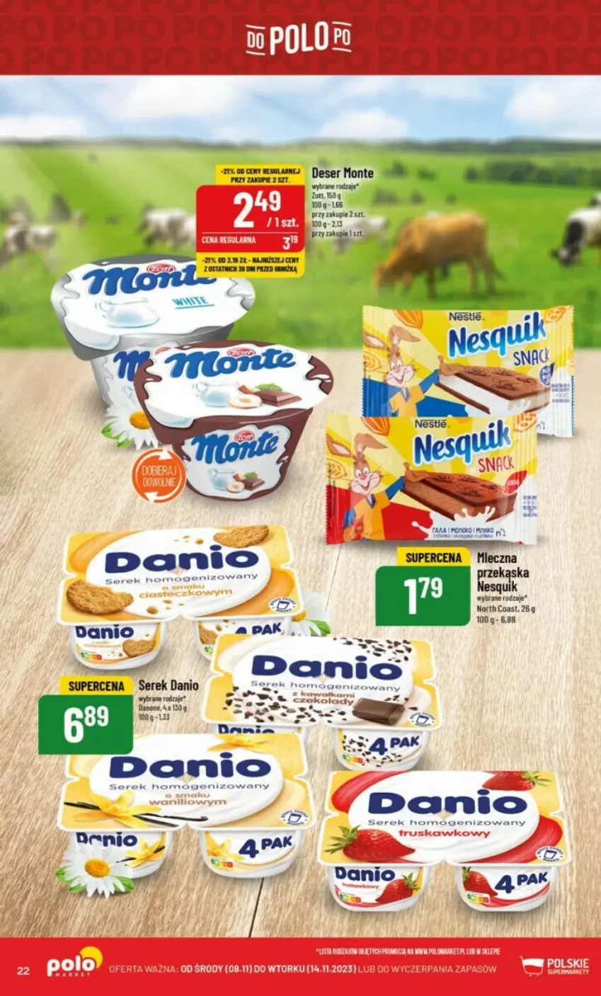 Gazetka promocyjna PoloMarket - ważna 08.11 do 14.11.2023 - strona 15 - produkty: Danio, Ser, Serek