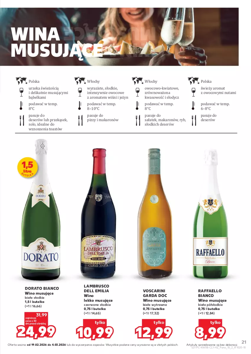 Gazetka promocyjna Kaufland - Barek Kauflandu - ważna 19.02 do 04.03.2026 - strona 21 - produkty: Dell, Deser, Fa, Makaron, Mus, Raffaello, Sałat, Ser, Wino, Wino musujące