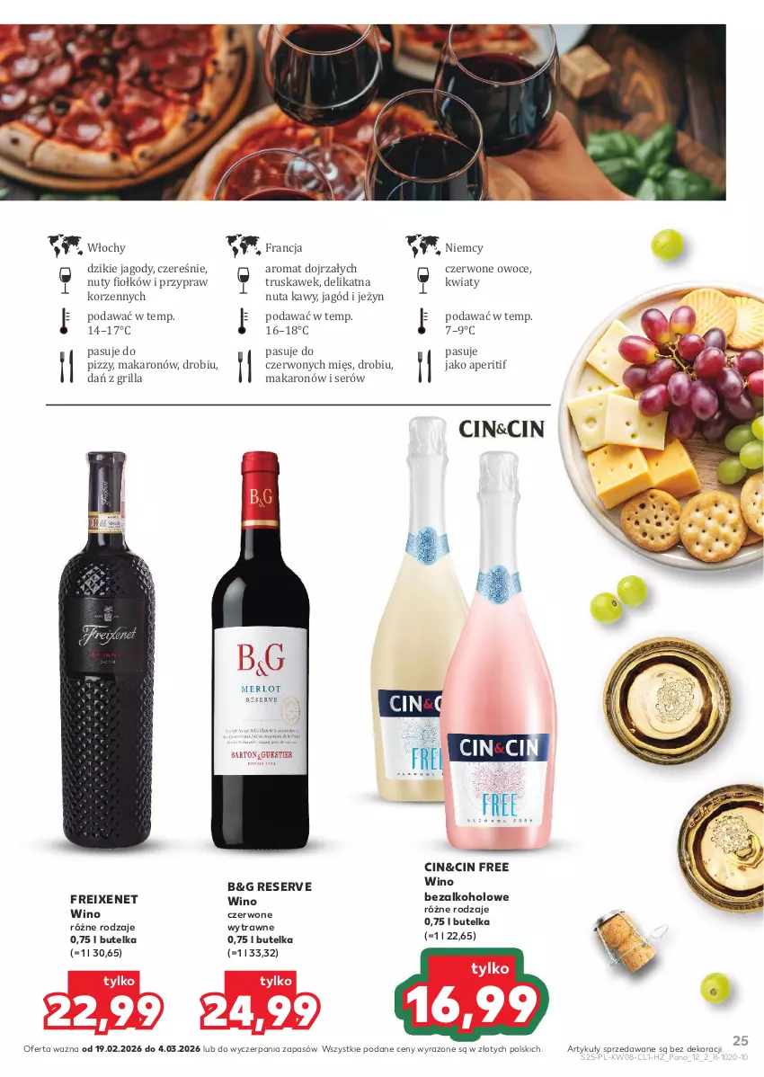 Gazetka promocyjna Kaufland - Barek Kauflandu - ważna 19.02 do 04.03.2026 - strona 25 - produkty: Grill, Jagody, Makaron, Nuty, Owoce, Ser, Wino, Wino bezalkoholowe