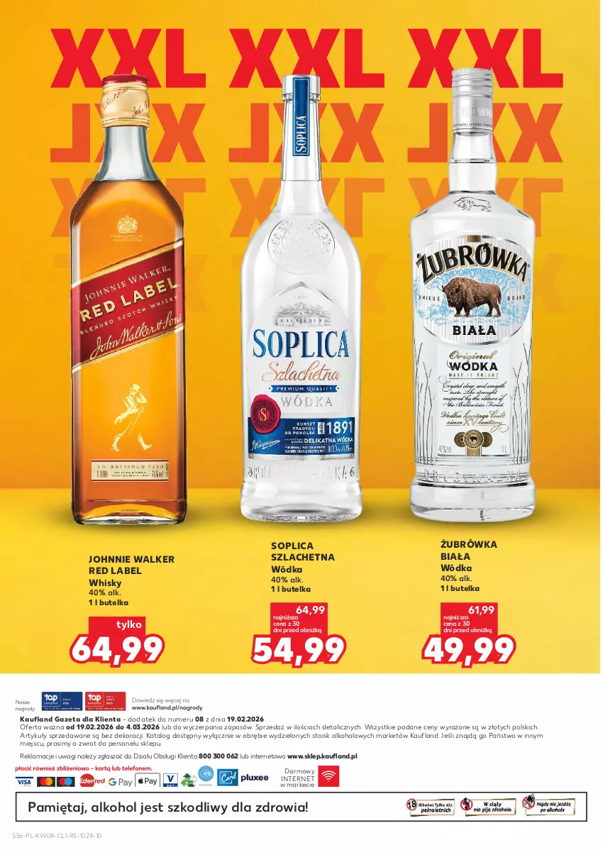 Gazetka promocyjna Kaufland - Barek Kauflandu - ważna 19.02 do 04.03.2026 - strona 36 - produkty: Johnnie Walker, Mięta, Soplica, Wagi, Whisky, Wódka