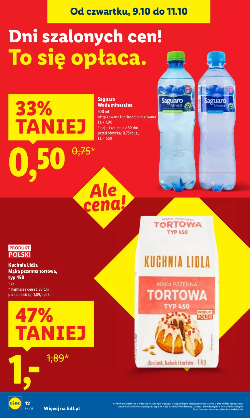 Gazetka promocyjna Lidl - GAZETKA - ważna 09.10 do 11.10.2025 - strona 12 - produkty: Kuchnia, Mąka, Mąka pszenna, Szal, Woda, Woda mineralna