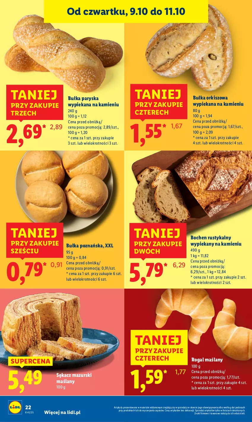 Gazetka promocyjna Lidl - GAZETKA - ważna 09.10 do 11.10.2025 - strona 28 - produkty: Bułka, Rogal, Rust, Sękacz