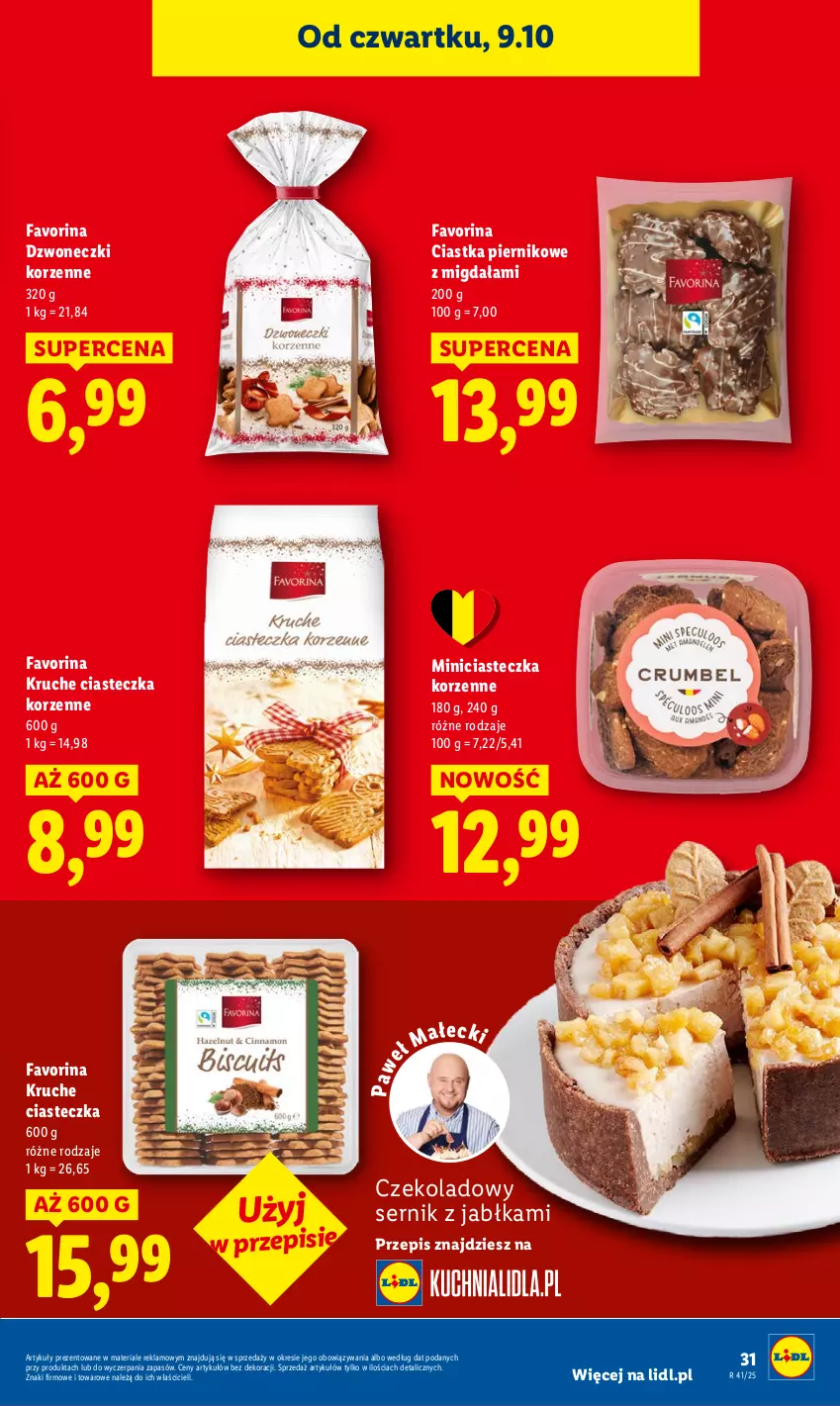 Gazetka promocyjna Lidl - GAZETKA - ważna 09.10 do 11.10.2025 - strona 37 - produkty: Ciastka, Fa, Jabłka, Piernik, Ser