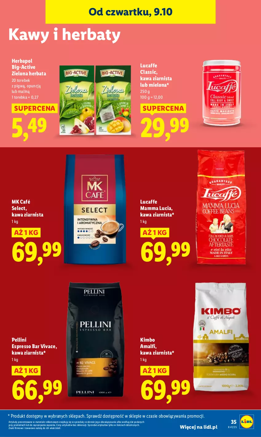 Gazetka promocyjna Lidl - GAZETKA - ważna 09.10 do 11.10.2025 - strona 41 - produkty: Herbapol, Herbata, Kawa, Kawa ziarnista, Torebka