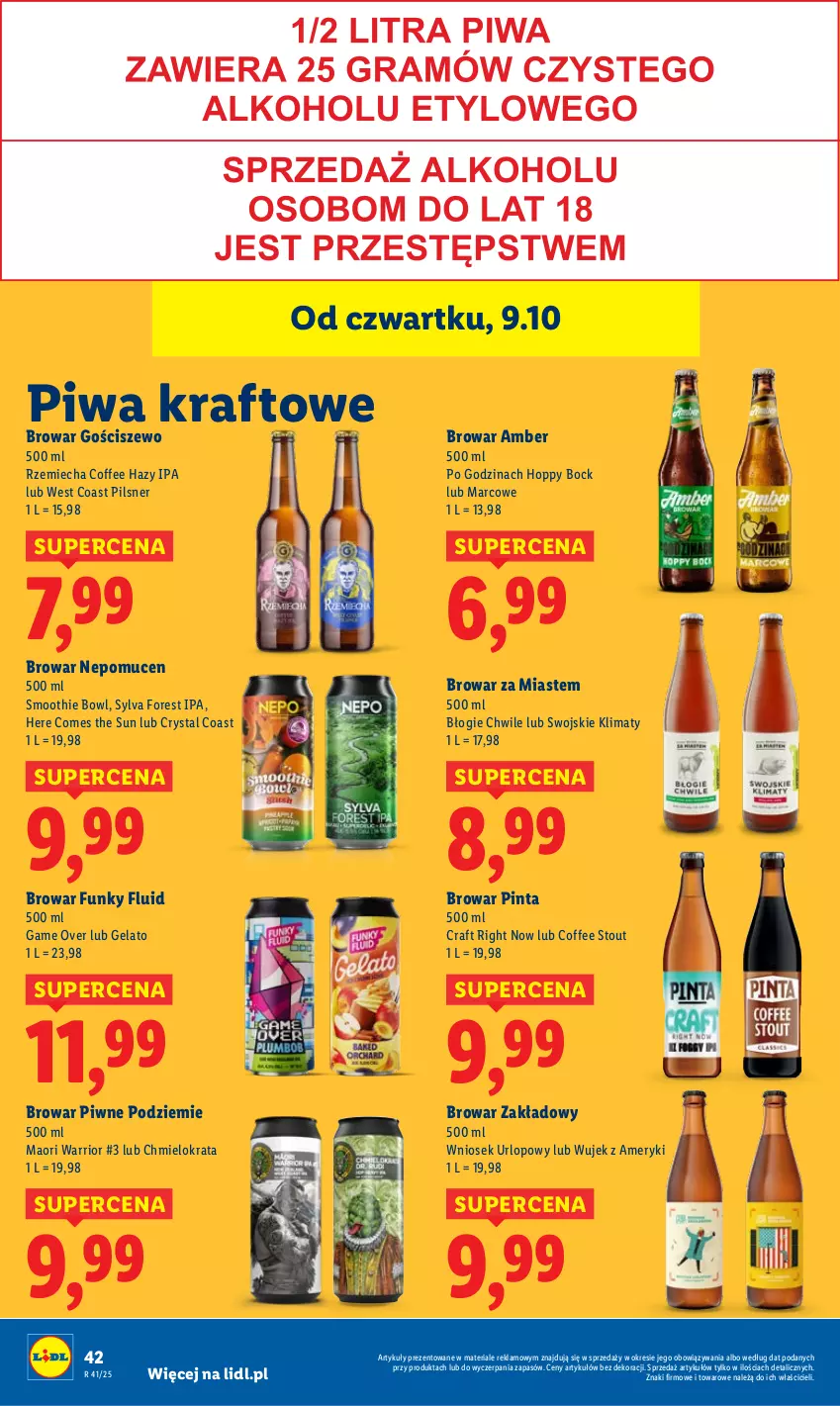 Gazetka promocyjna Lidl - GAZETKA - ważna 09.10 do 11.10.2025 - strona 48 - produkty: Piwa, Smoothie