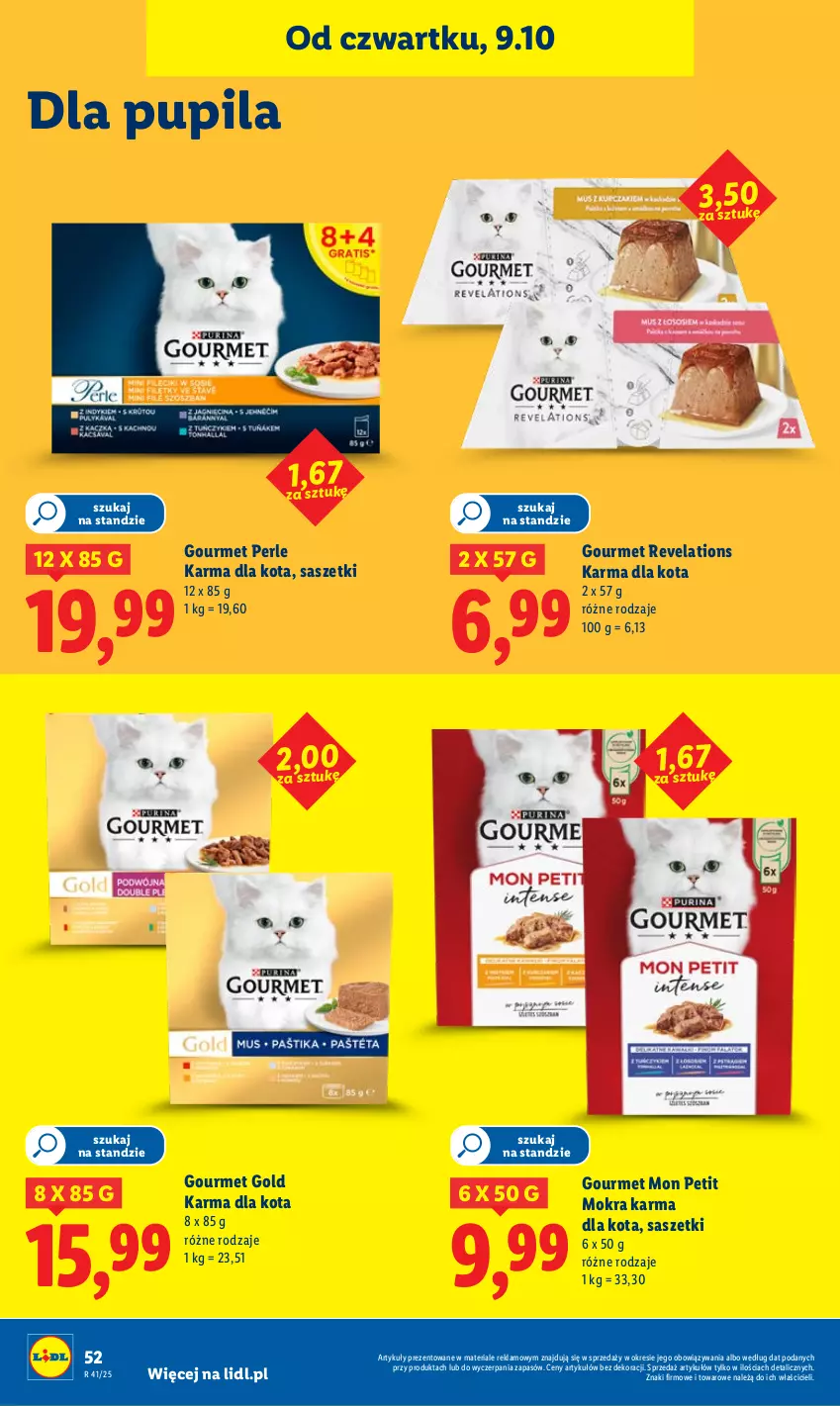 Gazetka promocyjna Lidl - GAZETKA - ważna 09.10 do 11.10.2025 - strona 58 - produkty: Gourmet Gold, Mokra karma