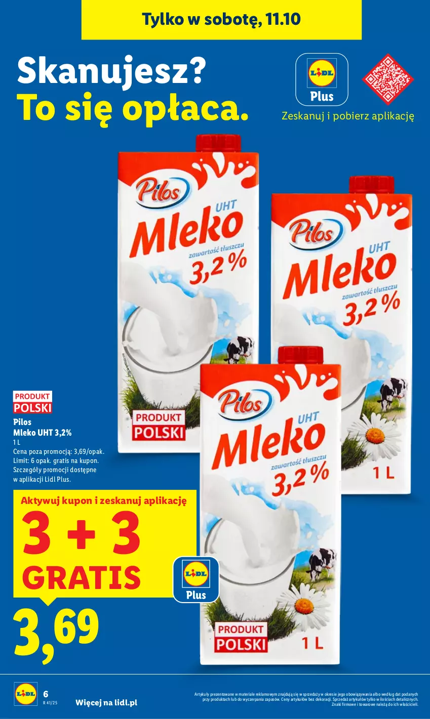 Gazetka promocyjna Lidl - GAZETKA - ważna 09.10 do 11.10.2025 - strona 6 - produkty: Gra, Mleko, Pilos