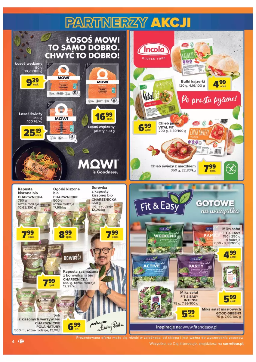 Gazetka promocyjna Carrefour - Gazetka Market - ważna 08.02 do 28.02.2022 - strona 4 - produkty: Chleb, Masło, Sałat, Sok