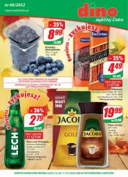 Gazetka promocyjna Dino - Gazetka - Gazetka - ważna od 11.10 do 11.10.2022 - strona 1 - produkty: Piwo, JBL, Borówka, Borówka amerykańska, Kawa, Tarczyński, Kabanos, Jacobs, Lech Premium