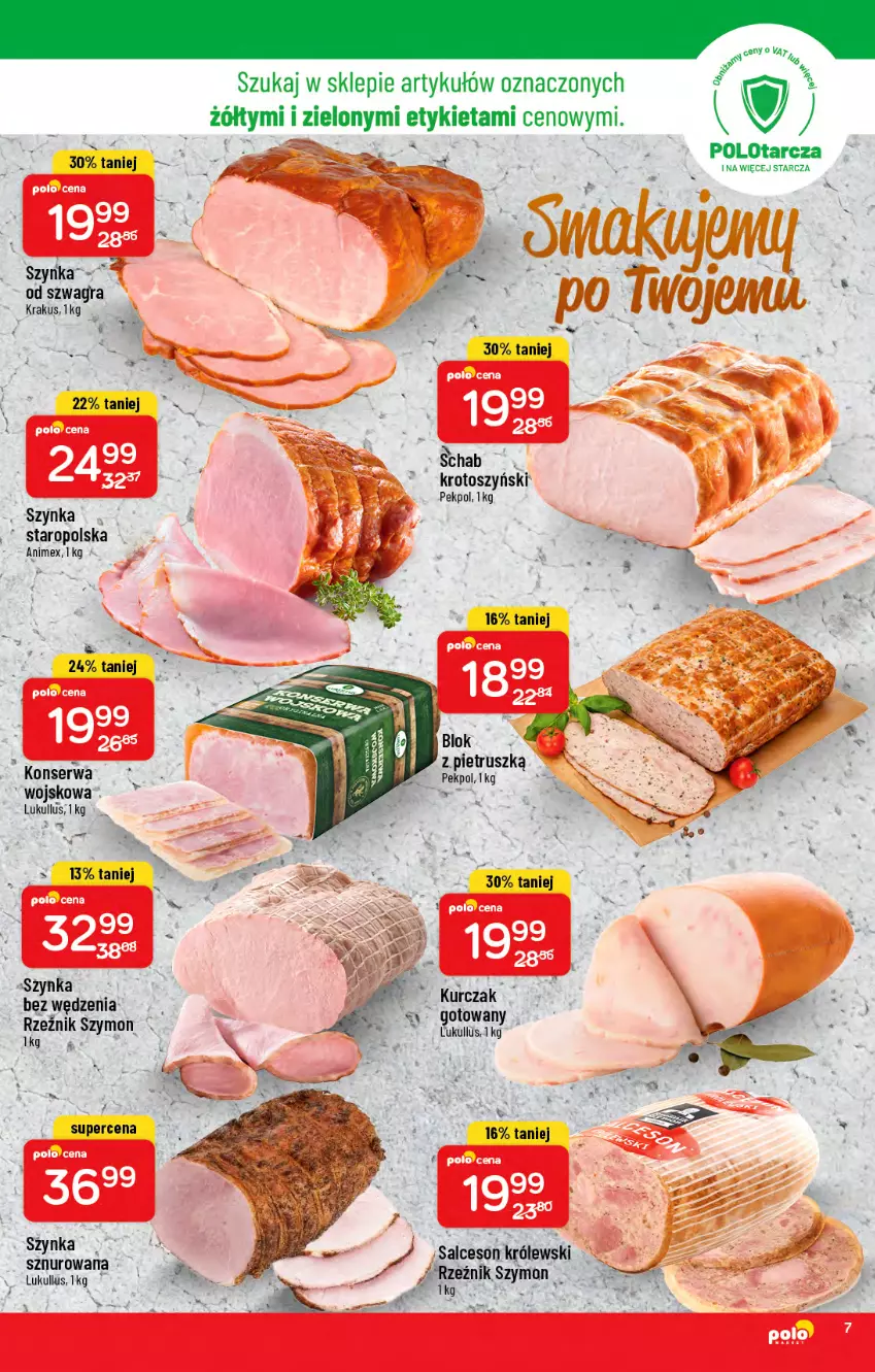 Gazetka promocyjna PoloMarket - Gazetka pomocyjna - ważna 16.02 do 22.02.2022 - strona 7 - produkty: Gra, Krakus, Królewski, Kurczak, Pekpol, Salceson, Ser, Szynka