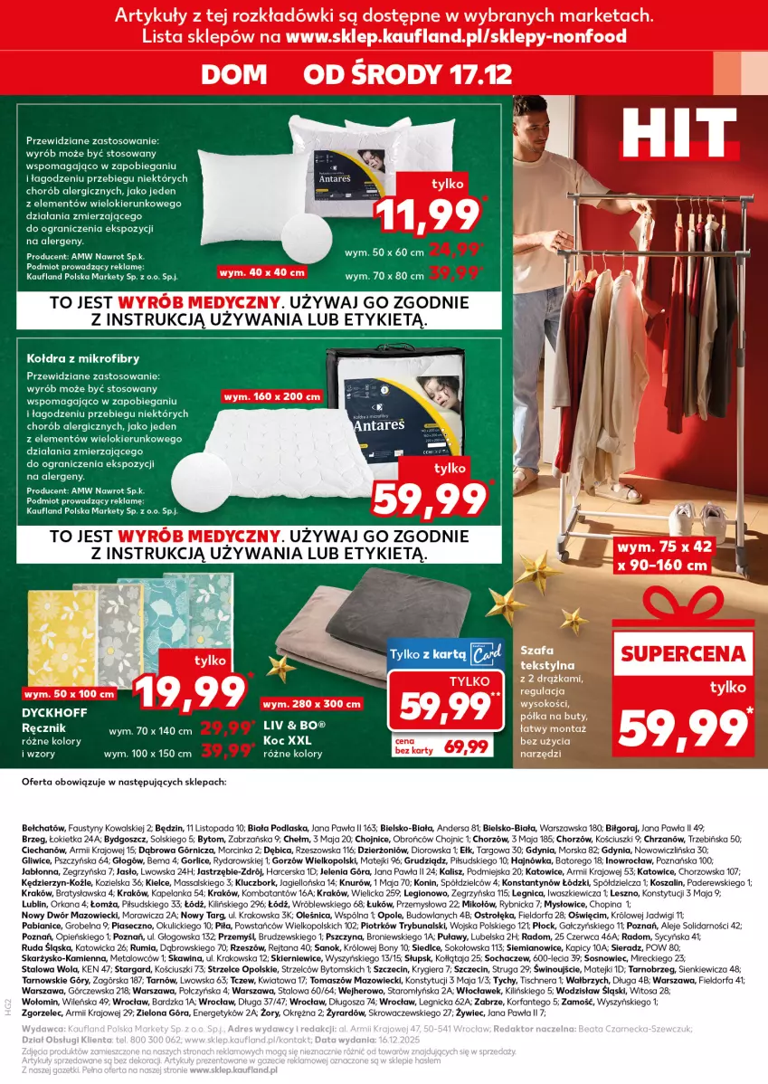 Gazetka promocyjna Kaufland - Kaufland - ważna 17.12 do 23.12.2025 - strona 59 - produkty: BIC, Chrzan, Dior, Fa, Gra, Inka, Kołdra, Kołdra z mikrofibry, Kosz, Orka, Ręcznik, Rum, Sok, Sos, Szal, Top, Wino