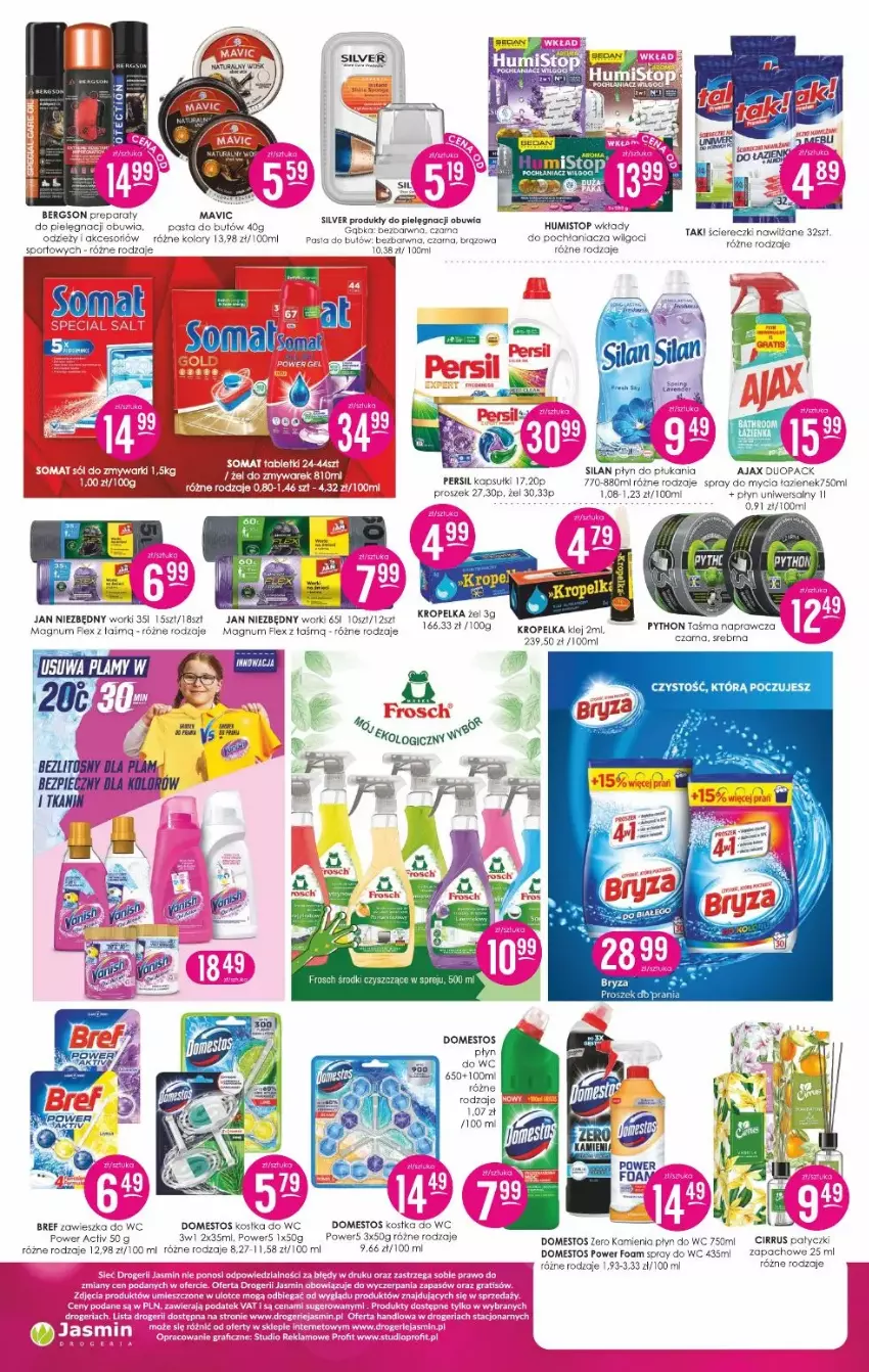 Gazetka promocyjna Drogerie Natura - ważna 20.01 do 31.01.2025 - strona 8 - produkty: Ajax, Bref, Domestos, Fa, Jan Niezbędny, Klej, LG, Persil, Płyn do wc, Por, Silan, Sport, Top