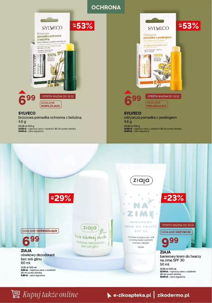 Gazetka promocyjna Ziko - Gazetka Ziko Dermo - ważna 22.10 do 04.11.2026 - strona 10 - produkty: Apteka, Dezodorant, Krem do twarzy, Peeling, Sok, Ziaja