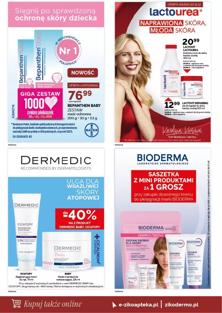 Gazetka promocyjna Ziko - Gazetka Ziko Dermo - ważna 22.10 do 04.11.2026 - strona 12 - produkty: Apteka, Bioderma, Dermedic, LG, Masło, Mus, Ser, Top