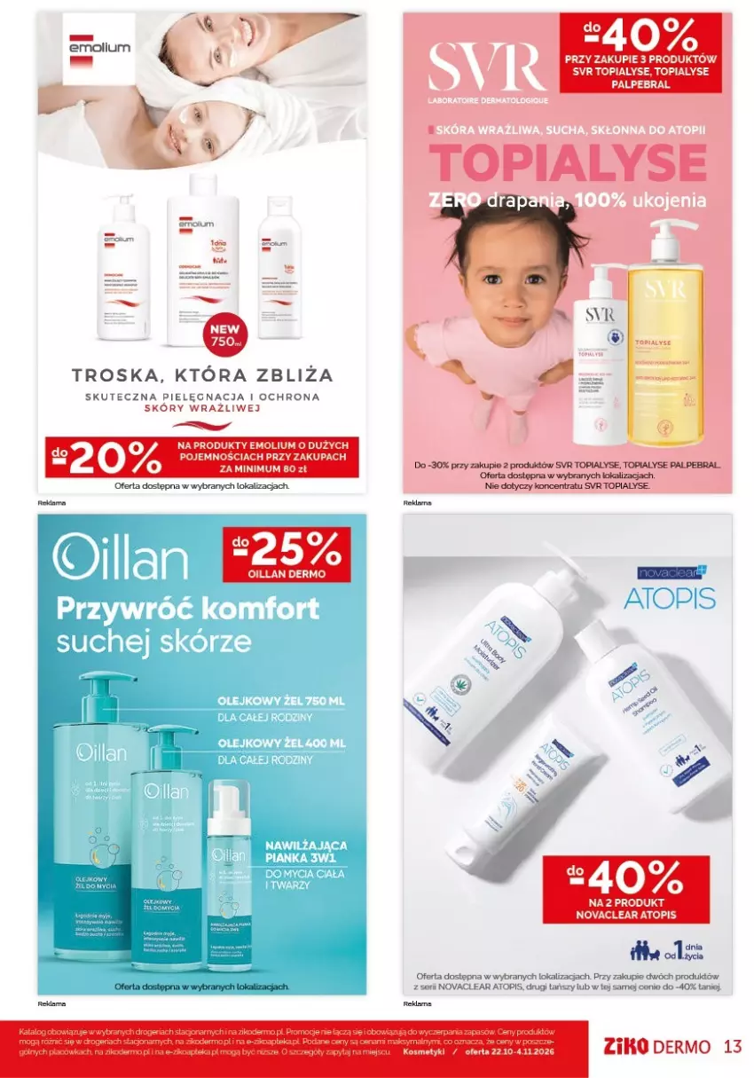 Gazetka promocyjna Ziko - Gazetka Ziko Dermo - ważna 22.10 do 04.11.2026 - strona 13 - produkty: Fa, Inka, Olej, SVR, Taca, Top