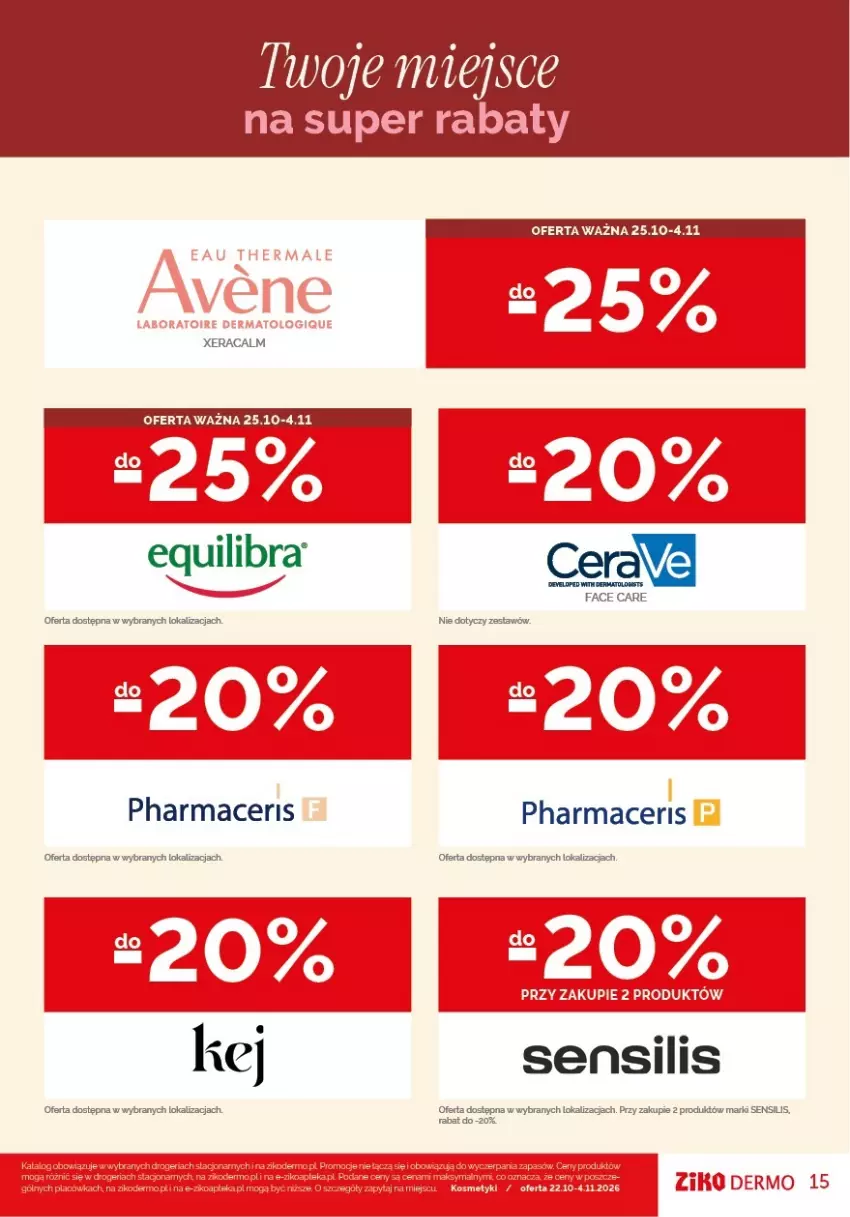 Gazetka promocyjna Ziko - Gazetka Ziko Dermo - ważna 22.10 do 04.11.2026 - strona 15 - produkty: Acer, Fa, Inka, Pharmaceris