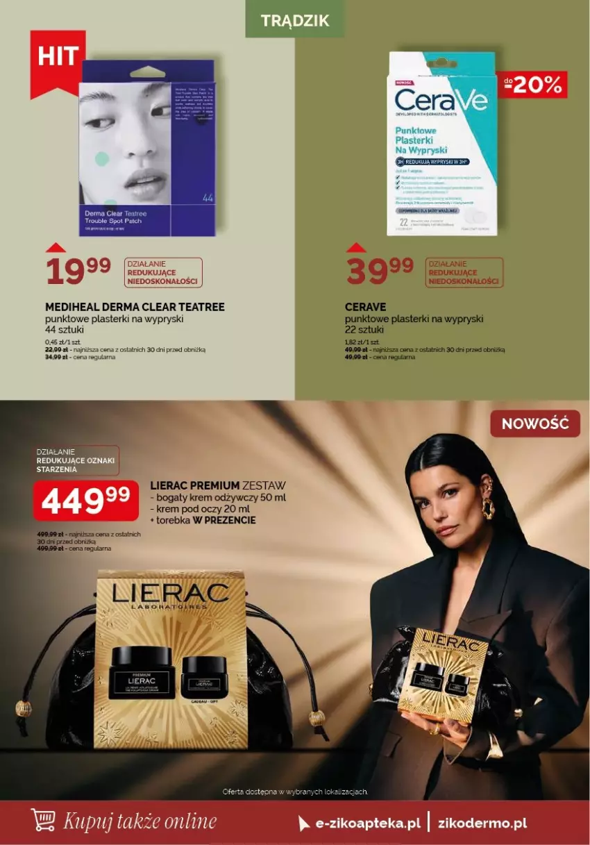 Gazetka promocyjna Ziko - Gazetka Ziko Dermo - ważna 22.10 do 04.11.2026 - strona 2 - produkty: CeraVe, Krem pod oczy, Lierac, Plasterki, Torebka