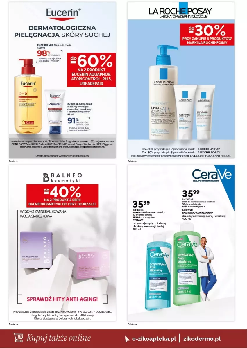 Gazetka promocyjna Ziko - Gazetka Ziko Dermo - ważna 22.10 do 04.11.2026 - strona 6 - produkty: Apteka, Aquaphor, CeraVe, Control, Fa, Gin, Helio, La Roche-Posay, Olej, Ser, Sok, Top, Woda
