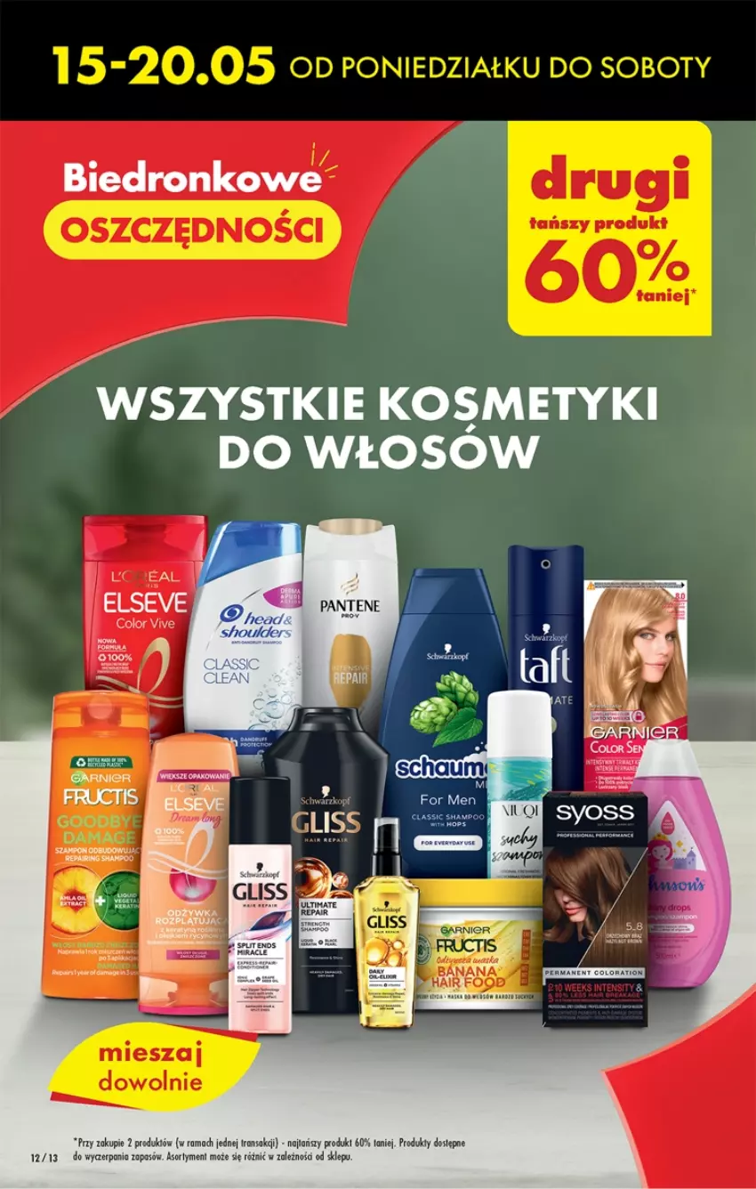 Gazetka promocyjna Biedronka - od Poniedziałku - ważna 15.05 do 20.05.2023 - strona 12 - produkty: Elseve, Garnier, Rama