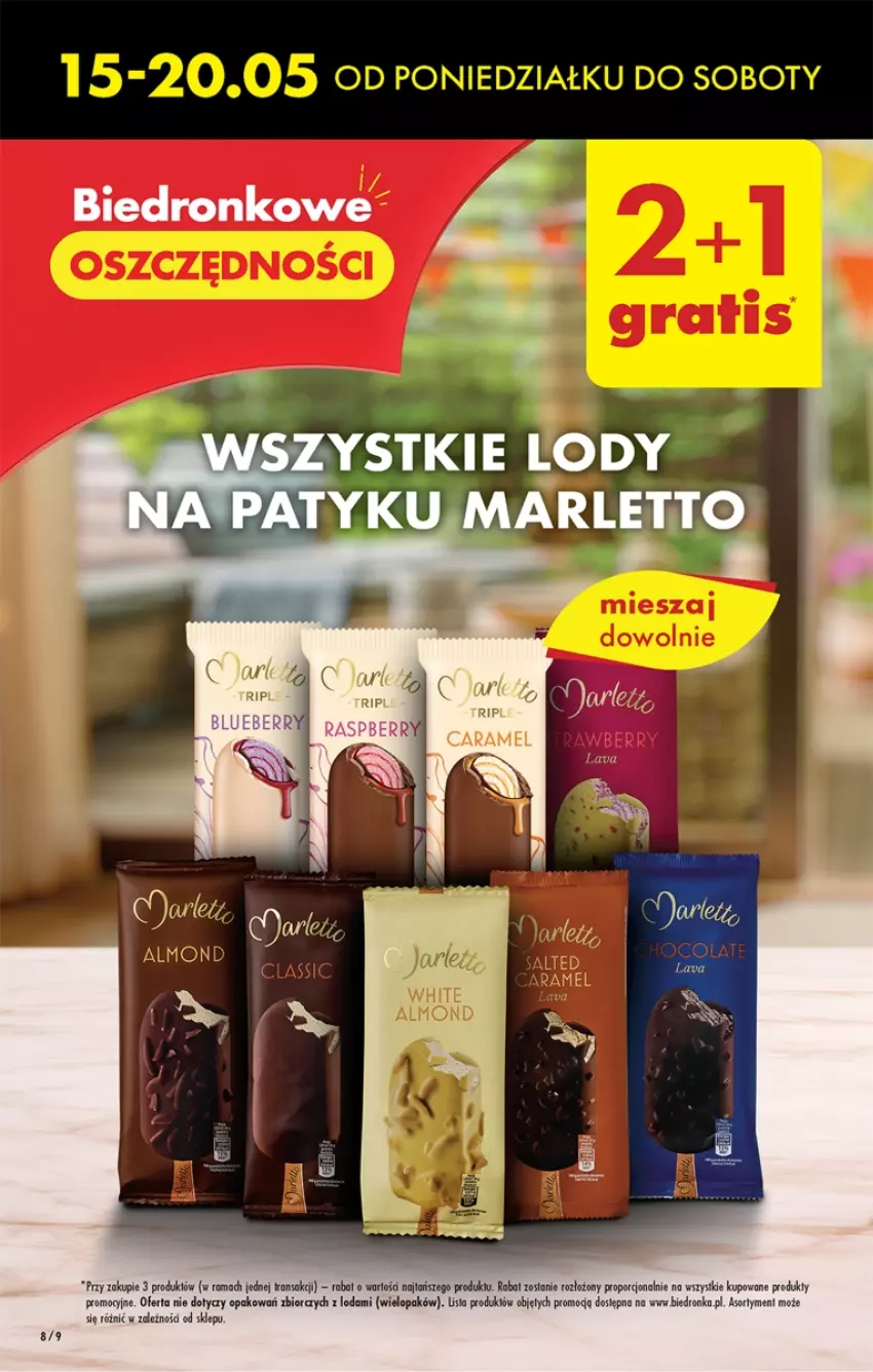 Gazetka promocyjna Biedronka - od Poniedziałku - ważna 15.05 do 20.05.2023 - strona 8 - produkty: Ba!, Edam, Fa, Lody, Por, Rama, Tran