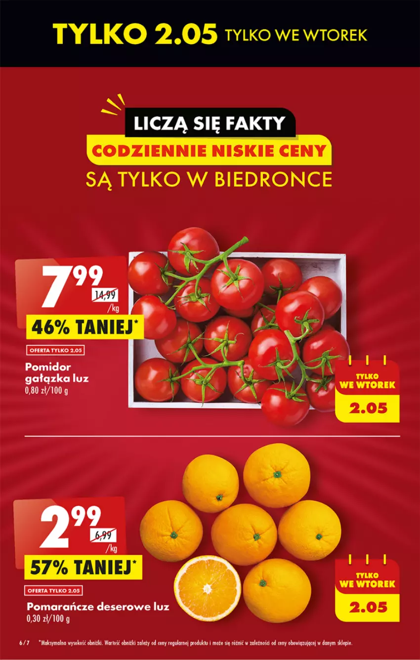 Gazetka promocyjna Biedronka - ważna 01.05 do 06.05.2023 - strona 6 - produkty: Deser, Pomarańcze, Ser