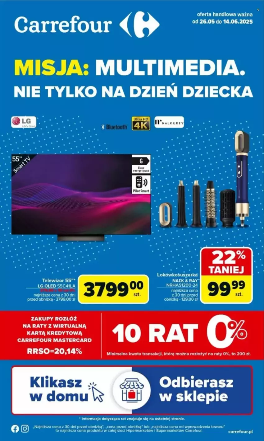 Gazetka promocyjna Carrefour - ważna 26.05 do 14.06.2025 - strona 1 - produkty: LG, Telewizor, Tran