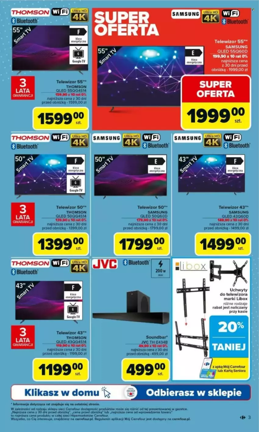 Gazetka promocyjna Carrefour - ważna 26.05 do 14.06.2025 - strona 15 - produkty: Samsung, Telewizor, Thomson, Uchwyty