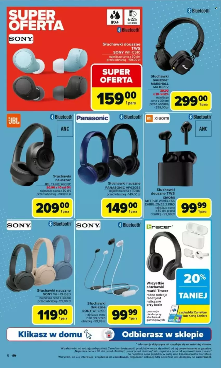 Gazetka promocyjna Carrefour - ważna 26.05 do 14.06.2025 - strona 35 - produkty: Acer, Fa, JBL, LG, Mars, Panasonic, Słuchawki, Sony