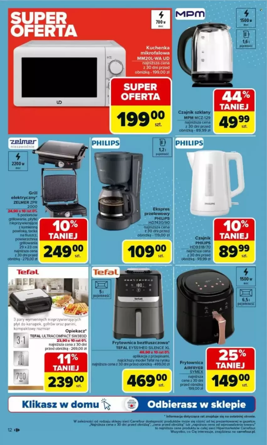 Gazetka promocyjna Carrefour - ważna 26.05 do 14.06.2025 - strona 4 - produkty: Czajnik, Fa, Grill, Philips, Tefal, Zelmer