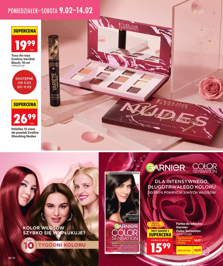 Gazetka promocyjna Biedronka - Twoje Piękne Strony - ważna 05.02 do 12.02.2026 - strona 10 - produkty: Eveline, Fa, Garnier, Lack, Sati, Tusz