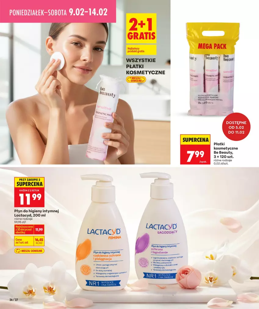 Gazetka promocyjna Biedronka - Twoje Piękne Strony - ważna 05.02 do 12.02.2026 - strona 26 - produkty: Be Be, Fa, Lactacyd, Płatki kosmetyczne, Płyn do higieny intymnej