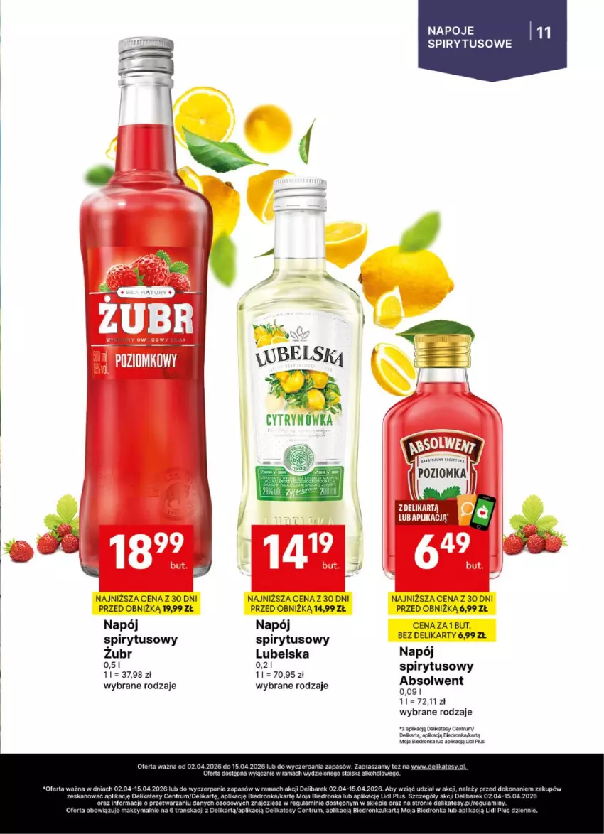 Gazetka promocyjna Delikatesy Centrum - Delibarek DC14-DC15 - ważna 02.04 do 15.04.2026 - strona 11 - produkty: Napój, Napoje, Orka, Rama, Rum, Tran