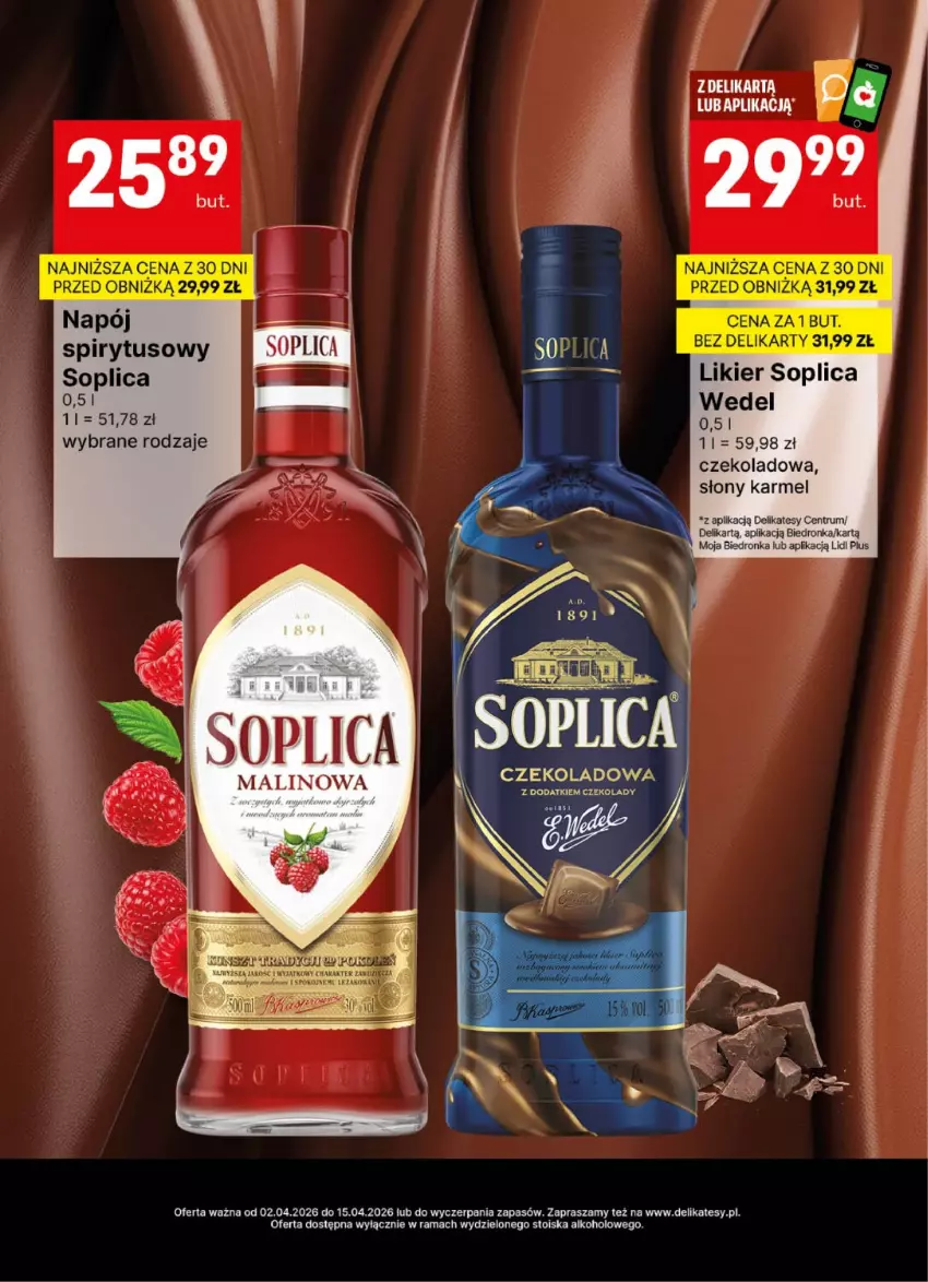 Gazetka promocyjna Delikatesy Centrum - Delibarek DC14-DC15 - ważna 02.04 do 15.04.2026 - strona 12 - produkty: Likier, Rama, Rum, Soplica