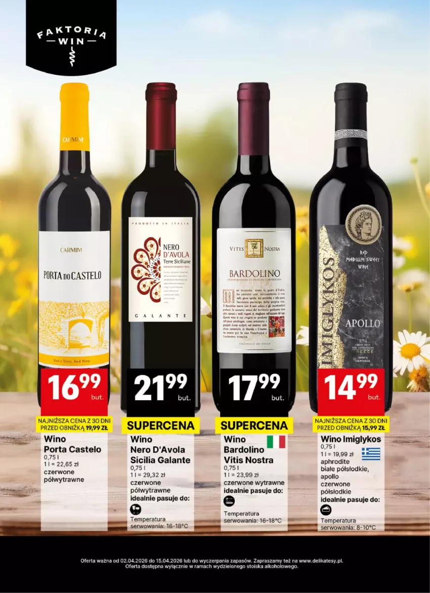 Gazetka promocyjna Delikatesy Centrum - Delibarek DC14-DC15 - ważna 02.04 do 15.04.2026 - strona 4 - produkty: Gala, Por, Rama, Ser, Wino