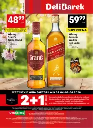 Gazetka promocyjna Delikatesy Centrum - Delibarek DC14-DC15 - Gazetka - ważna od 15.04 do 15.04.2026 - strona 1 - produkty: Rum, Gra, Johnnie Walker, Whisky, Wino, Grant's, Fa