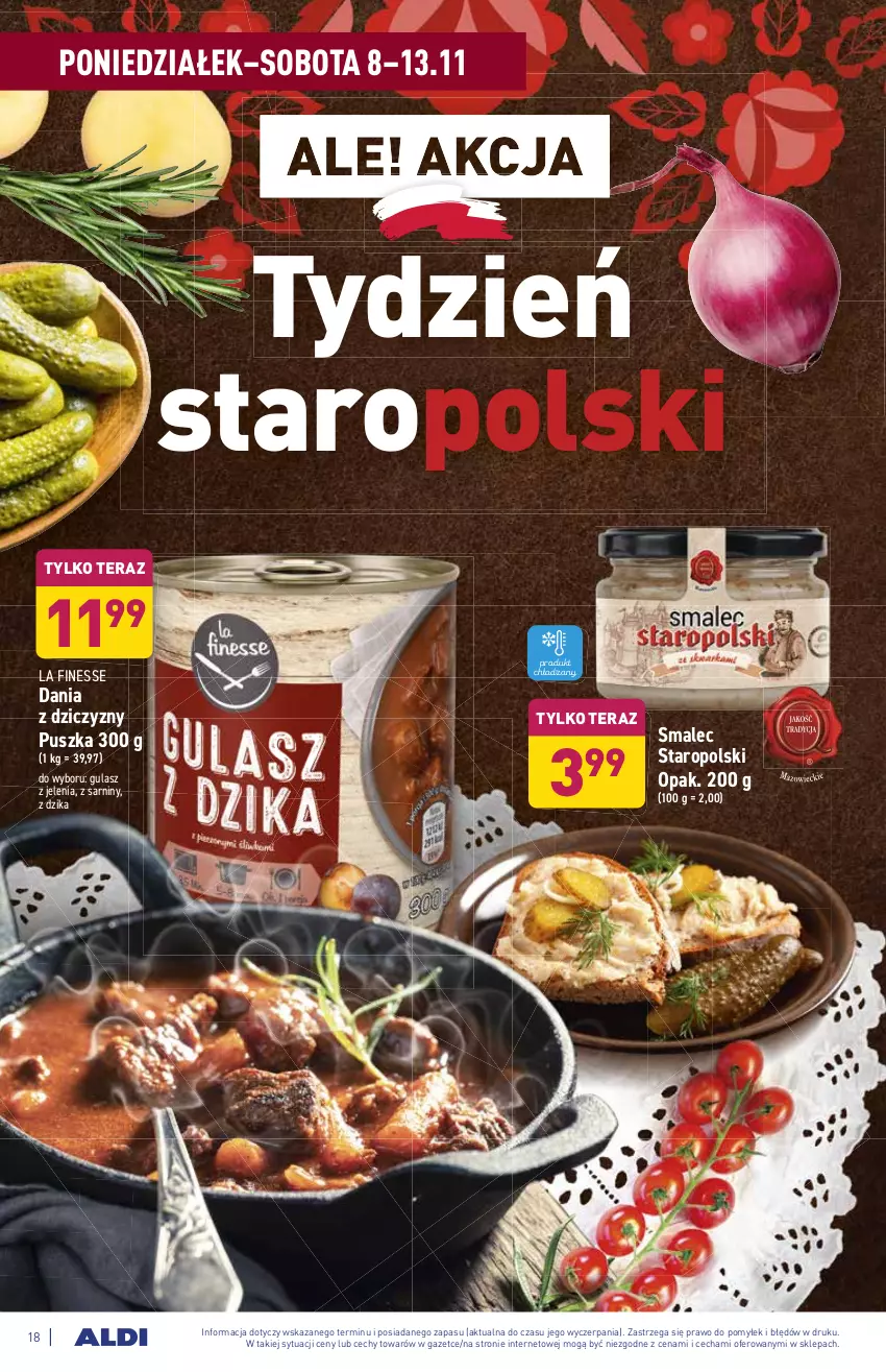 Gazetka promocyjna Aldi - ważna 08.11 do 13.11.2021 - strona 18 - produkty: Smalec, Tera