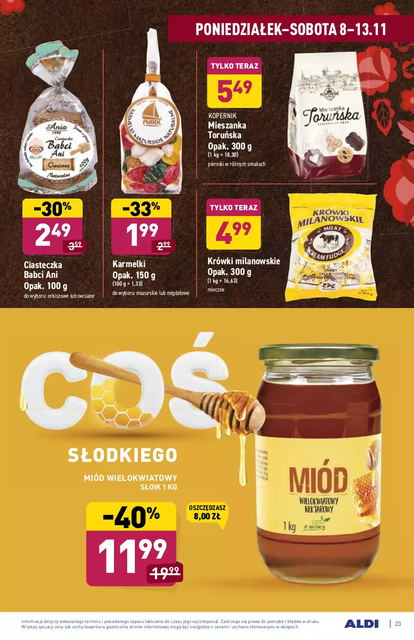 Gazetka promocyjna Aldi - ważna 08.11 do 13.11.2021 - strona 23 - produkty: Miód, Piernik, Tera