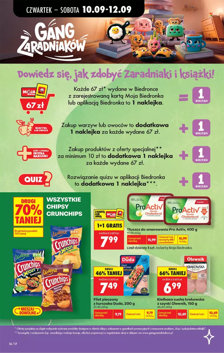 Gazetka promocyjna Biedronka - Od Czwartku - ważna 10.09 do 16.09.2026 - strona 30 - produkty: Chipsy, Crunchips, Duda, Gra, Kiełbasa, Klej, Olewnik, Piec, Quiz