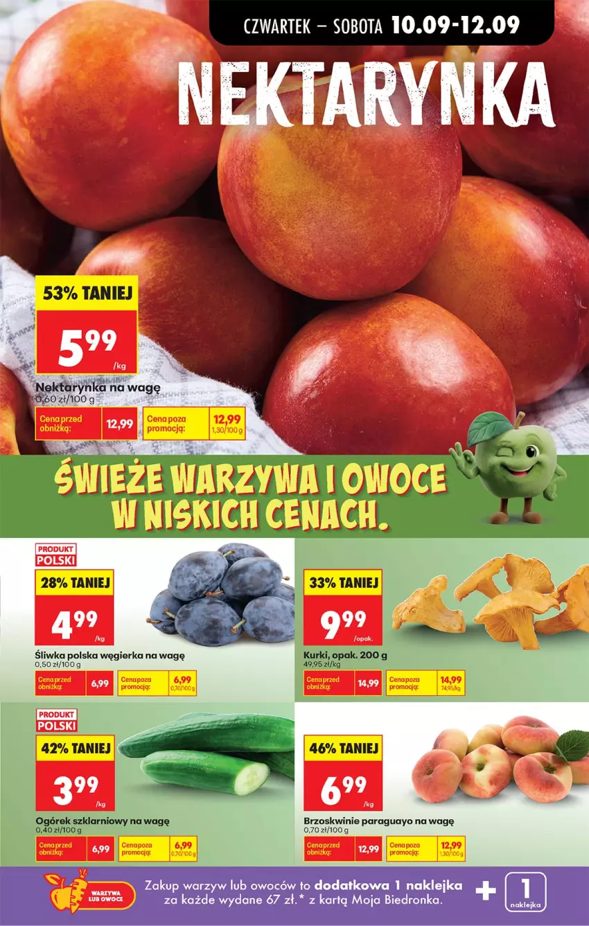 Gazetka promocyjna Biedronka - Od Czwartku - ważna 10.09 do 16.09.2026 - strona 35 - produkty: Brzoskwinie, Nektar, Ogórek