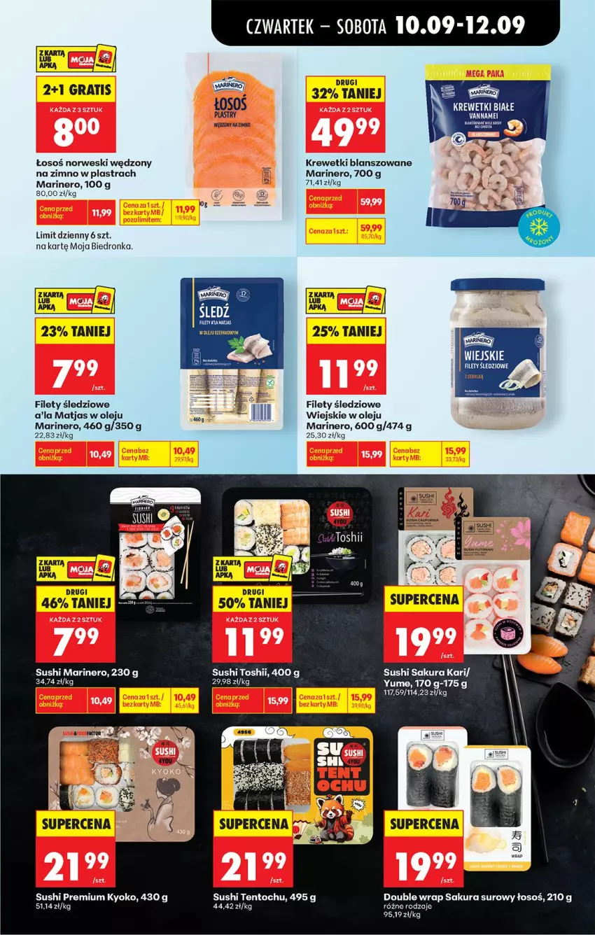 Gazetka promocyjna Biedronka - Od Czwartku - ważna 10.09 do 16.09.2026 - strona 45 - produkty: Gra, Krewetki, Matjas, Olej, Sos, Sushi