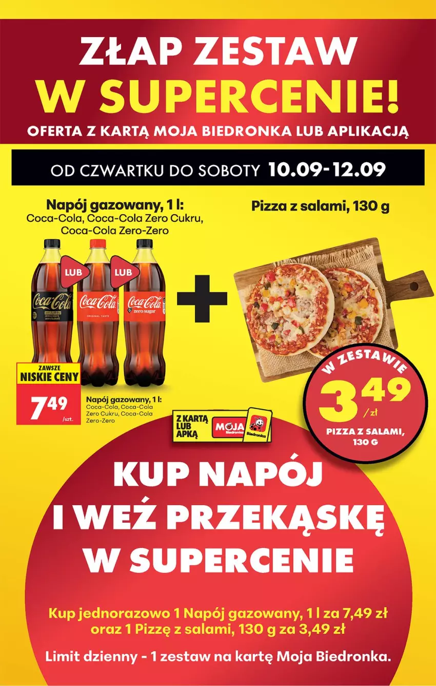 Gazetka promocyjna Biedronka - Od Czwartku - ważna 10.09 do 16.09.2026 - strona 48 - produkty: Coca-Cola, Napój, Napój gazowany, Pizza, Salami