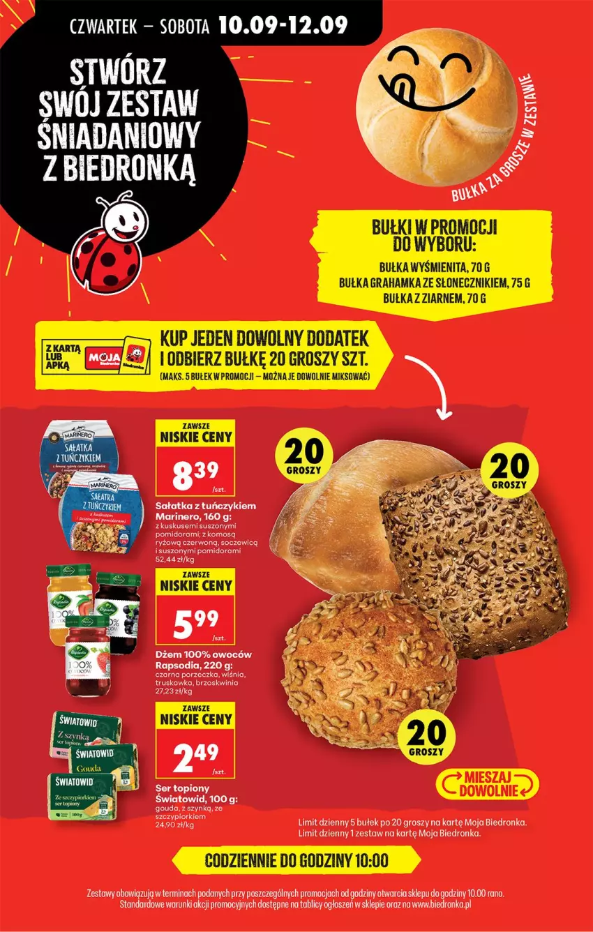 Gazetka promocyjna Biedronka - Od Czwartku - ważna 10.09 do 16.09.2026 - strona 49 - produkty: Dżem, Gouda, Kuskus, Por, Ryż, Sałat, Sałatka, Ser, Ser topiony, Top, Tuńczyk