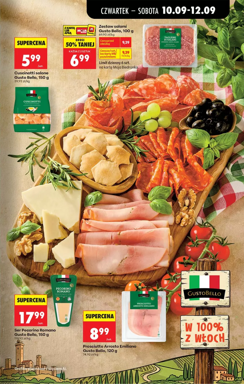 Gazetka promocyjna Biedronka - Od Czwartku - ważna 10.09 do 16.09.2026 - strona 55 - produkty: Bell, K2, Pecorino, Prosciutto, Salami