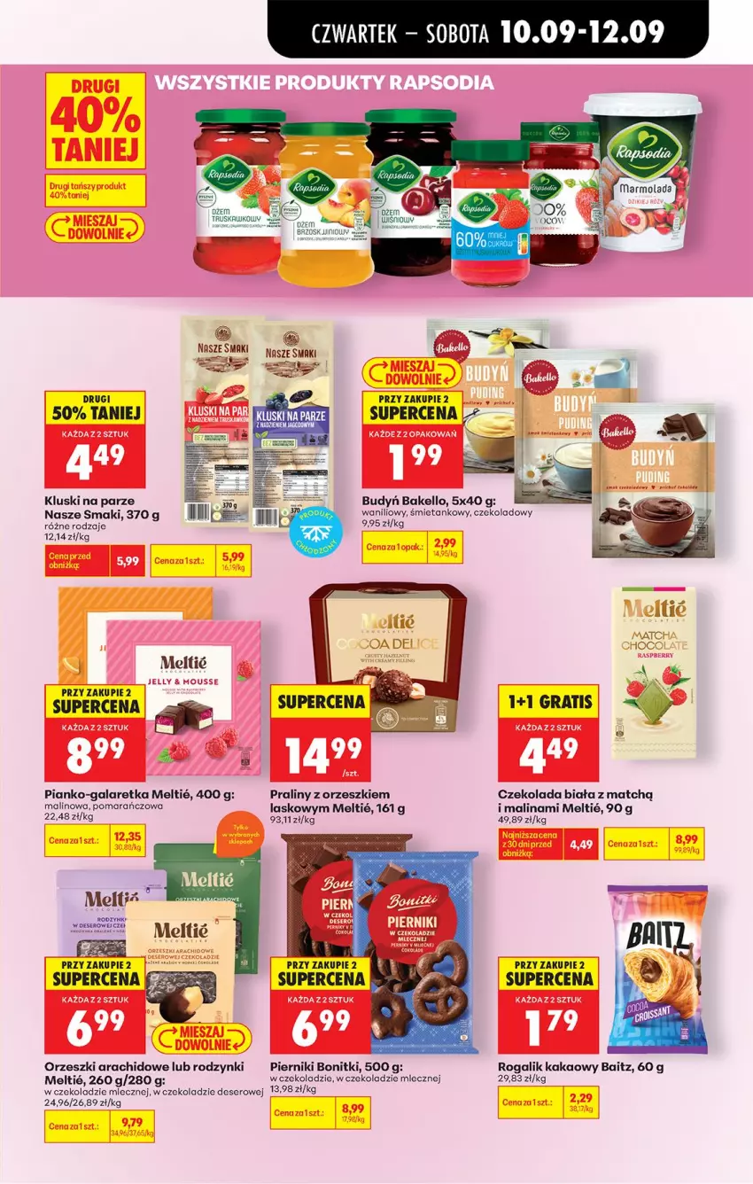 Gazetka promocyjna Biedronka - Od Czwartku - ważna 10.09 do 16.09.2026 - strona 67 - produkty: Bonitki, Budyń, Czekolada, Deser, Dżem, Fa, Gala, Galaretka, Gra, Kakao, Kluski na parze, Orzeszki, Piernik, Praliny, Rodzynki, Rogal, Ser