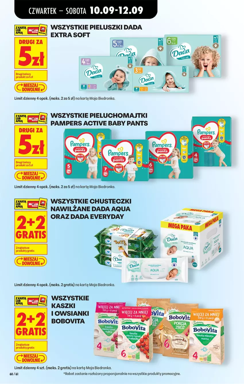 Gazetka promocyjna Biedronka - Od Czwartku - ważna 10.09 do 16.09.2026 - strona 88 - produkty: BoboVita, Chusteczki, Dada, Gra, LG, Majtki, Pampers, Pieluchomajtki, Por