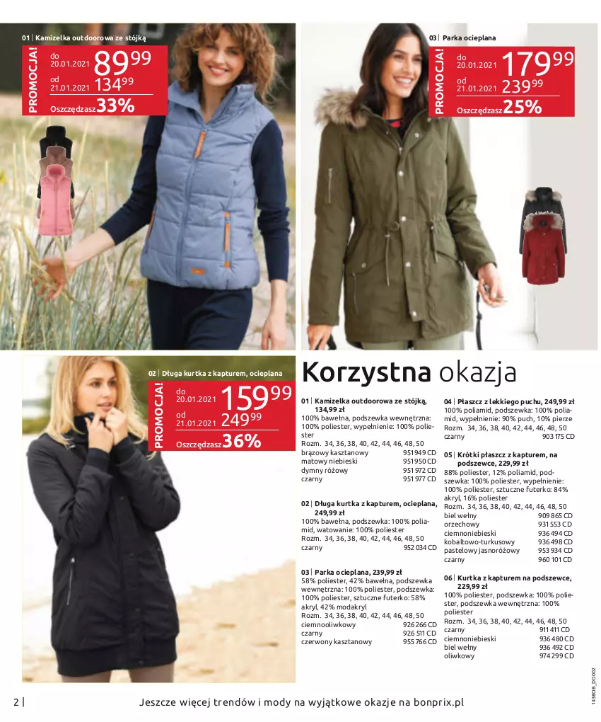 Gazetka promocyjna Bonprix - Best of - ważna 01.12.2020 do 31.01.2021 - strona 4 - produkty: Kamizelka, Kurtka, Kurtka z kapturem, LANA, Moda, Parka, Płaszcz, Wełna