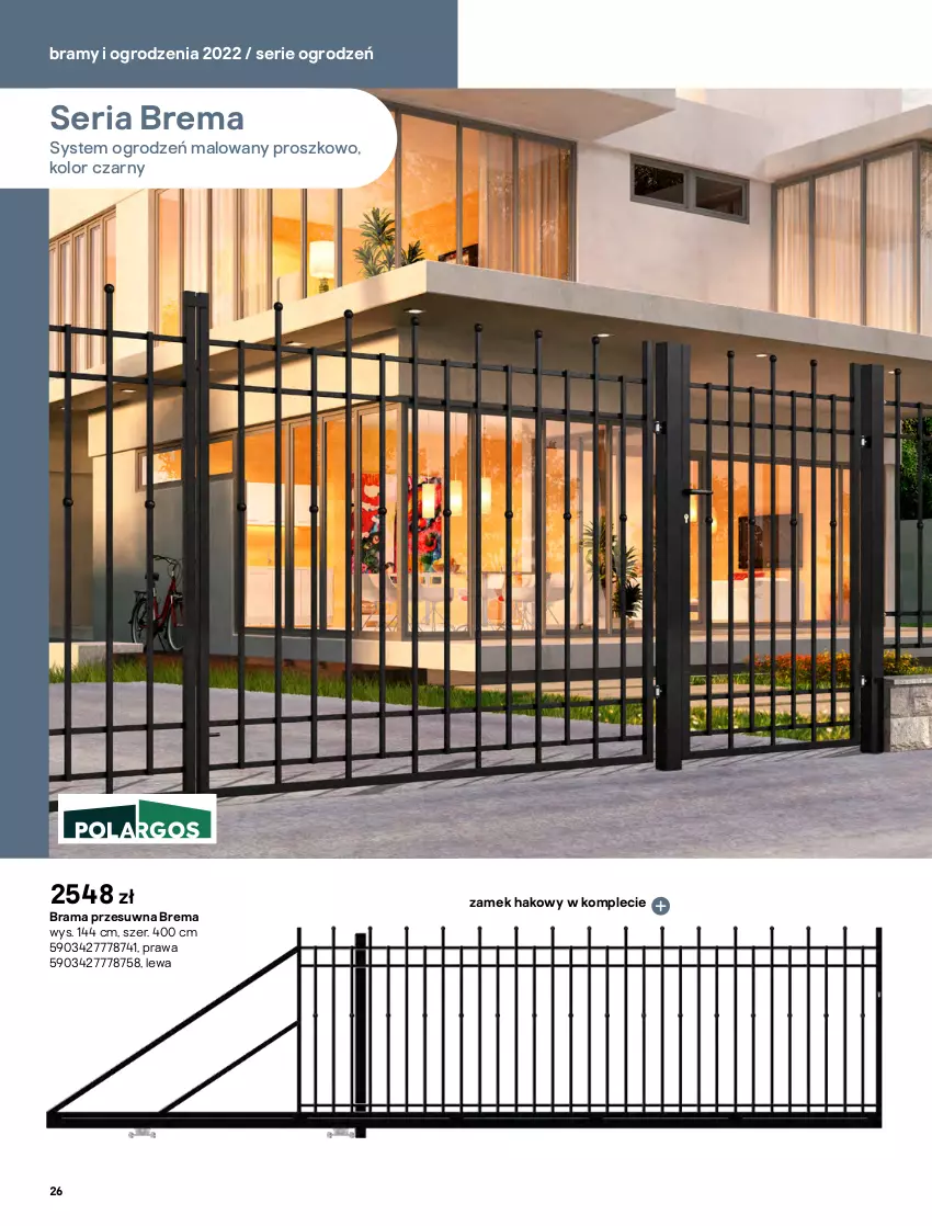Gazetka promocyjna Castorama - Przewodnik Bramy i ogrodzenia 2022 - ważna 01.03 do 30.09.2022 - strona 26 - produkty: Cynk, Klamka, Rama, Ser, Słupek