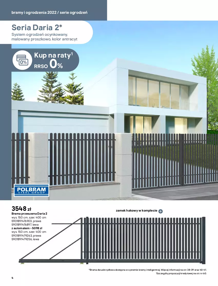 Gazetka promocyjna Castorama - Przewodnik Bramy i ogrodzenia 2022 - ważna 01.03 do 30.09.2022 - strona 4 - produkty: Cynk, Intel, Klamka, Rama, Ser, Słupek